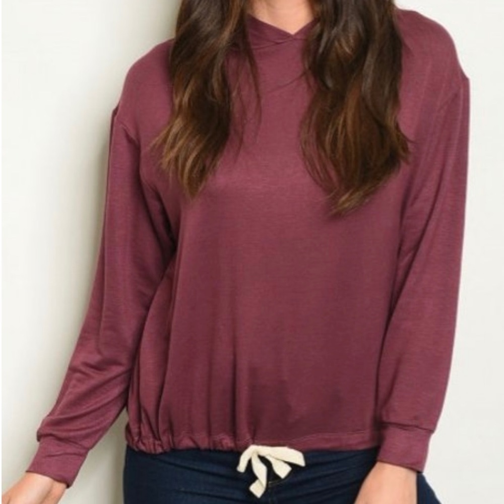 Lightweight Hoodie- Maroon